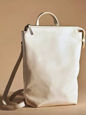 NWOT - Leather Zip-Top Backpack